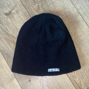 Neff Classic Black Ribbed Beanie